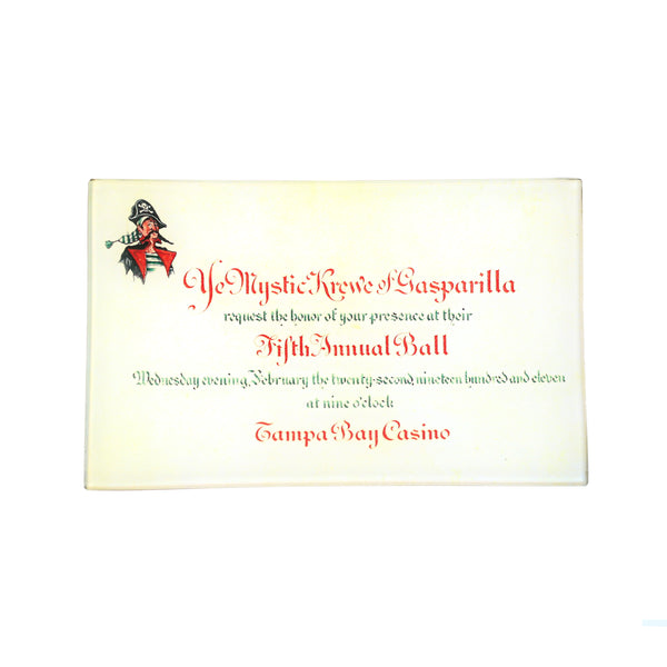 Gasparilla Ball Invitation Tray