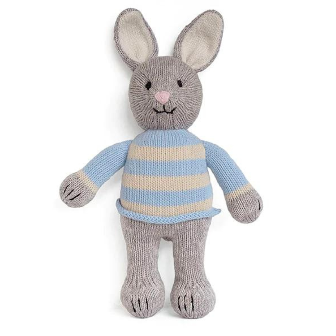 Knitted Grey Bunny in Sweater