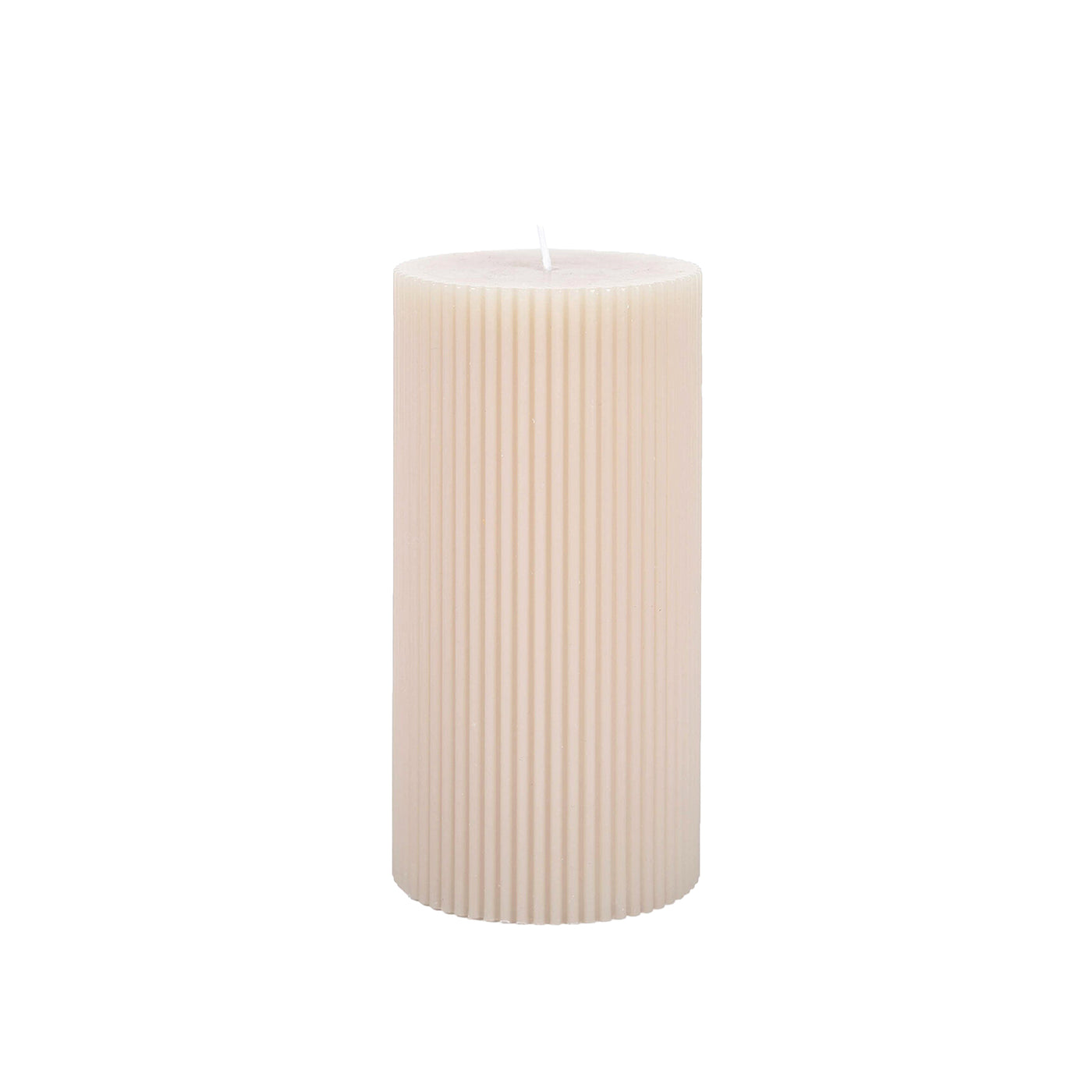 Fancy Pillar Candle - Parchment